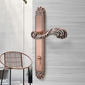 YONFIA 8206P38 manija de <span class=keywords><strong>puerta</strong></span> exterior de aleación de zinc sólido para el hogar de bronce antiguo tradicional manija de cerradura de <span class=keywords><strong>puerta</strong></span> de palanca de jardín para casa - Product Image 5