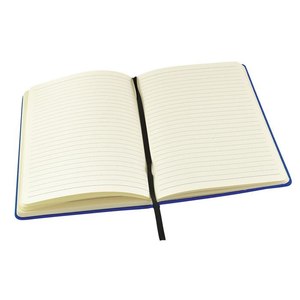 Quaderno blu 140X210 mm con elastico e bordo cucito per scrivere e prendere appunti - Product Image 2