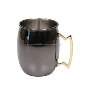 Mug à bière Moscow Mule en cuivre pur de 18 oz, fabriqué à la main, avec poignée en laiton, design minimaliste écologique, excellent cadeau pour les mariages - Product Image 3