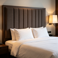 Tête de lit murale capitonnée à canaux verticaux modernes, pour chambre d'hôtel 5 étoiles, tête de lit rembourrée, mobilier FF&E sur mesure