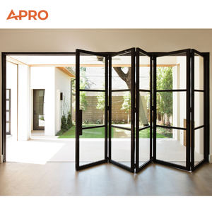 Factory Insulated <strong>Aluminum</strong> <strong>Window</strong> and <strong>Aluminum</strong> Door Sliding Bifold Folding Glass Patio Door - Product Image 1