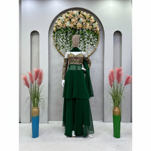 Hermoso conjunto de traje Plazzo para mujer con Dupatta para ropa de fiesta - Product Image 1