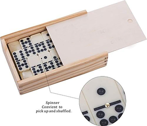 Tùy chỉnh làm cho đôi chín Domino thiết lập với trường hợp bằng gỗ cho cổ điển trò chơi hội đồng quản trị - Product Image 2