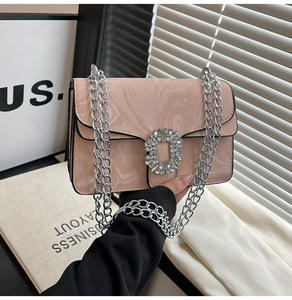 厂家直销时尚链条镶嵌钻石时尚单肩包简约休闲多功能女式小方包 - Product Image 5