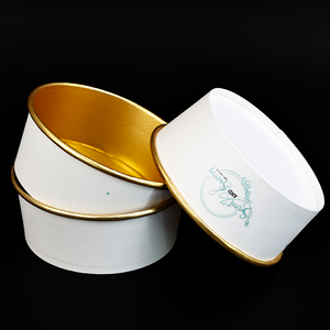 Bol en papier alimentaire jetable personnalisé dessert yaourt emballage de bol en papier de fruits papier de feuille d'or attaché au bol - Product Image 3