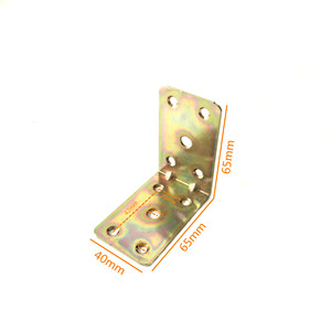 Support d'angle en zinc en forme de L pour cheveux de fixation, 40x65mm, épaisseur 1.4mm, connecteur à angle droit, plaque de support, accessoire de quincaillerie - Product Image 2