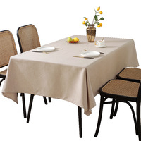 Nappe en coton et lin imperméable de couleur unie, style nordique, best-seller transfrontalier, pour usage domestique, vente en gros et dropshipping