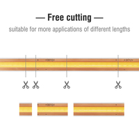 Lampu Strip LED SXZM COB 528Leds/m 8MM 13W/M PCB Tembaga Bebas Potong 12/24V USB NFC Cahaya Merata untuk DIY Plafon Kabinet