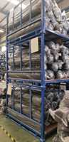 Étagère empilable en métal personnalisée, étagère à palettes en acier détachable pour le stockage de rouleaux de tissu et de l'industrie textile