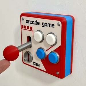 Pannello Decorativo da Parete Vintage per Sala Giochi, Copri Interruttore Stampato in 3D, Joystick Modificato Stile Retrò - Product Image 4