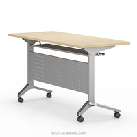 Table de mobilier scolaire bon marché pour l'université bureau de formation peu encombrant tables de conférence pliantes avec roues