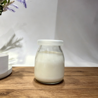 Bouteille en verre classique pour pouding, pot à yaourt, tasse à dessert, tasse à mousse, résistante aux hautes températures, pour camping et cuisine, emballage
