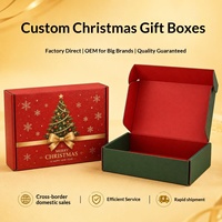 Boîtes cadeaux de Noël rigides personnalisables avec fermeture magnétique, faible quantité minimale de commande, impression quadricolore, luxueuses et festives pour entreprises
