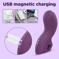 Vibrador Ergonómico Curvo con Funda para Dedos, Estimulador de Punto G y Punto A, Masajeador de 10 Frecuencias, Juguetes Sexuales