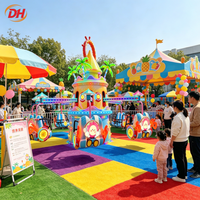 Équipement de centre de divertissement familial : Manège gonflable pour fête sur la plage, Manège avion à contrôle manuel, Attraction ludique pour enfants en centre commercial intérieur avec LED