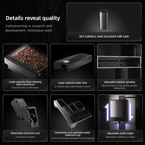 Máquina de café inteligente para el hogar, totalmente automática, <span class=keywords><strong>Espresso</strong></span> italiano, cubitos de hielo en forma de abanico, escarchador de leche, pequeño y portátil - Product Image 4