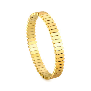 Geometric Hollow <b>Bangle</b> Gold Tone Crystal Inlay Women's Jewelry Fashion <b>Bracelet</b> - Product Image 5