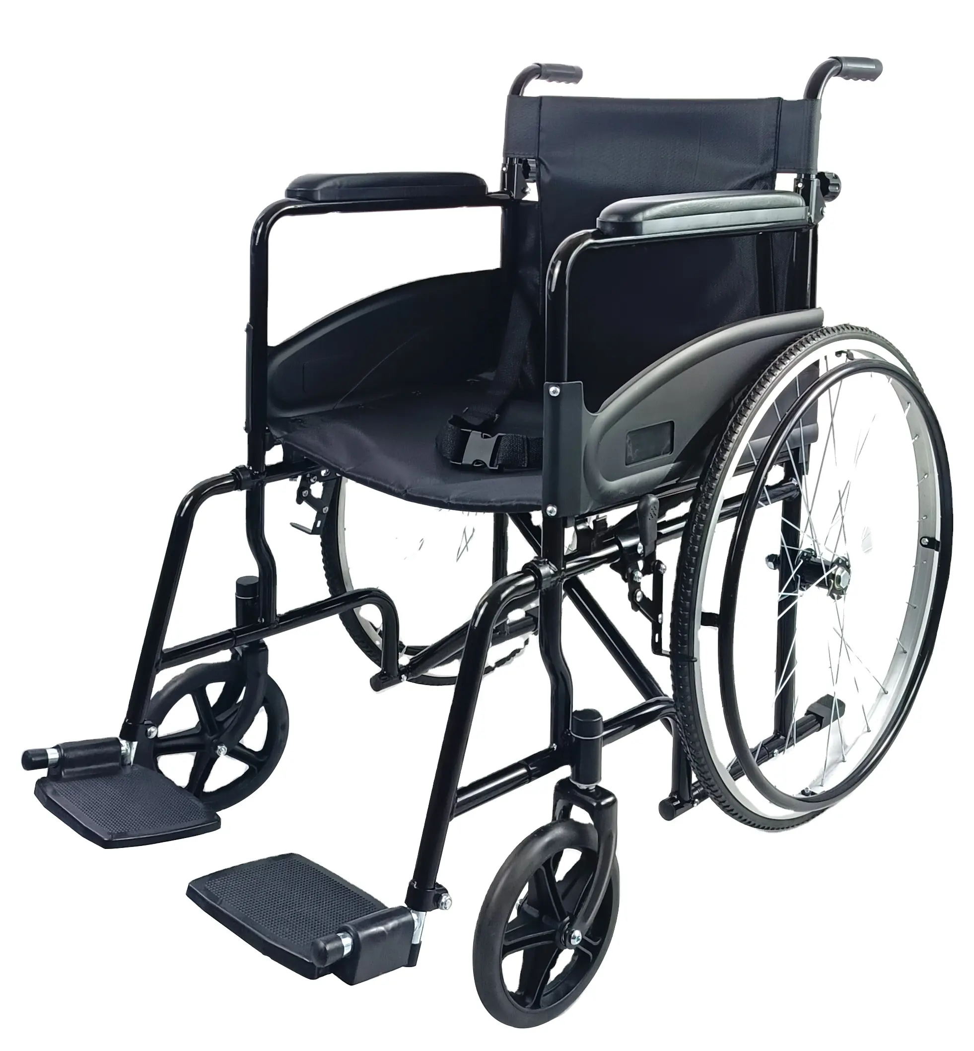 من المصنع مباشرة كرسي متحرك من Foshan عالي الجودة مصنوع من الصلب المطلي بالكروم والألومنيوم كرسي متحرك يدوي 809 قابل للطي للمعاقين