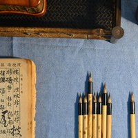 Prix d'usine – Ensemble de pinceaux de calligraphie à poils mixtes, boîte rigide personnalisée OEM, fournitures de calligraphie pour loisirs créatifs, commande en gros