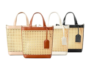 กระเป๋าสะพายคาดลำตัวหวายสานด้วยมือกระเป๋าถักโครเชต์กระเป๋าชายหาด - Product Image 6