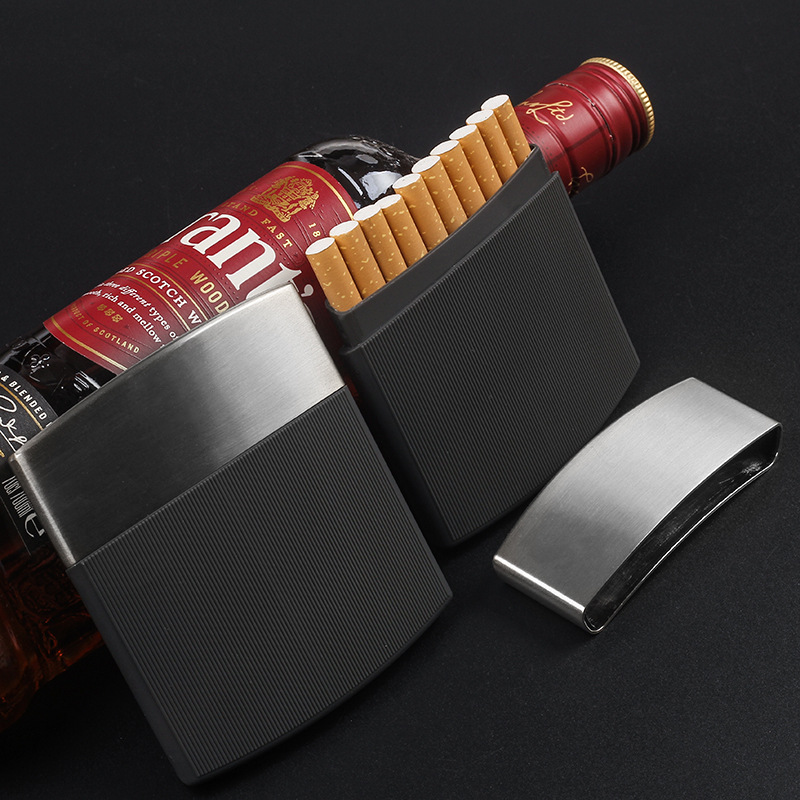 10 cigarette holder Slim Stainless Steel Cigarette Case
