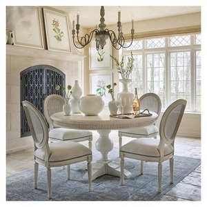 Sang Trọng Retro Phong Cách Cũ Bàn Ăn Cho 6 Chỗ Ngồi Mỹ Rắn Gỗ Sồi Bảng Hiện Đại Truyền Thống Cho Nhà Bếp Đồ Nội Thất Nhà - Product Image 4