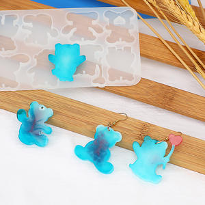 6 أنواع من الأقراط المعلقات قوالب سيليكون عيد الميلاد الجرو الدببة عجلات فيريس مفاتيح الرسم المعلقات قوالب سيليكون - Product Image 3