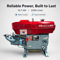 Moteur diesel monocylindre 18 CV ZS1105G refroidi par eau 4 temps démarrage au kick Euro 2 durable pour machines agricoles