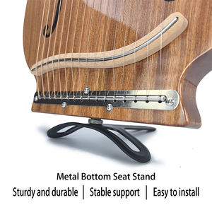 Tùy chỉnh Veneer rắn gỗ Lyre 16-string nhỏ <span class=keywords><strong>Harp</strong></span> gỗ gụ LIRA Lyre xách tay thích hợp nhạc cụ bán buôn - Product Image 3