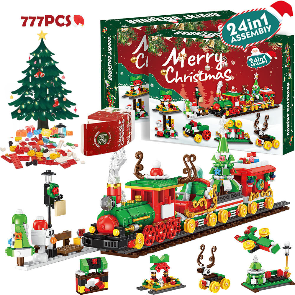 Taille aveugle de boîte de train de Noël: 32*25.6*5.5, poids 900g