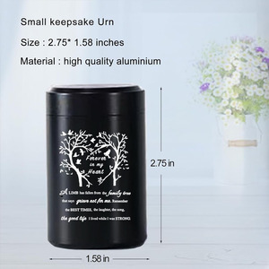 Kremasyon Takıları Paslanmaz Çelik İnsan Külleri Mini <span class=keywords><strong>Urn</strong></span> Seti, Evcil Hayvan Külleri ve Sahibinin Sevgisi İçin 8 <span class=keywords><strong>Urn</strong></span> ile Birlikte Ağaç Figürlü - Product Image 2