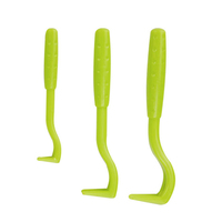 Éliminateur de tiques pour chiens, 3 pièces, crochet en plastique, outil de grattage de tiques, extracteur de puces, pince à épiler, éliminateur de tiques pour chiens