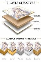 Planche Shikishi Anime Personnalisée, Faible MOQ, Petites Séries, Planche Artistique à Feuille d'Or, Affichage Holographique de Collection