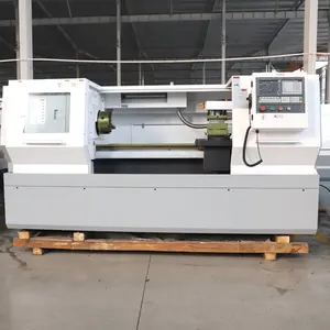 정밀 수평 플랫 베드 CNC CK6163 금속 선반 기계