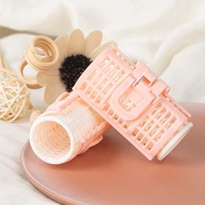 Gloway Diy herramientas de peluquería Juego de 2 pinzas para el cabello esponjosas para el cabello perezoso flequillo rodillo rizador rodillos para el cabello de autoagarre con clavija - Product Image 2