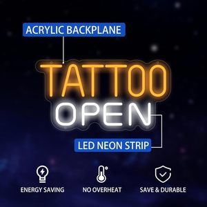 Enseigne lumineuse LED néon pour salon de tatouage, éclairage d'ambiance intérieur suspendu, décoration murale, indicateur lumineux d'entrée - Product Image 2