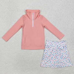 Conjuntos de Yoga para Bebés Niñas: Sudaderas con Cremallera, Blusas y Faldas-Pantalón Florales - Product Image 4