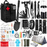 Kit de survie et de premiers secours DPT DIY noir en gros, ensemble d'outils d'urgence pour le camping en plein air, la randonnée, la voiture et la maison