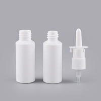 Lot de bouteilles de pulvérisation nasale rechargeable 10-60ml, flacon pour spray nasal professionnel, produit en plastique, 20ml, 10 pièces