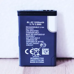 ISUNOO BL-5C แบตเตอรี่สำหรับโนเกีย C2-06 C2-00 X2-01 1100 6600 6230 5130 2310 3100 6030 3120 3650 6263 <span class=keywords><strong>7610</strong></span> 7600 6820 BL-5CA BL-5CB - Product Image 1