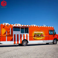 Camion de restauration Pizza Café Fast-food avec cuisine complète Hamburger Frites Camion de restauration rapide