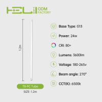 Tubo de Luz LED sin Balastro de 1.2M, 180-265V, 3000K, 4000K, 6500K, COB T8, para Iluminación Interior y Exterior