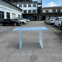 Maßgefertigter Hochwertiger Matter Acryl-Tisch Modernes Design Möbel Verstärkter Acryl-Schreibtisch