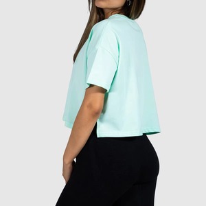 เสื้อครอปท็อปแฟชั่นใหม่สำหรับผู้หญิง บริการ OEM สวมใส่สบาย ผ้าฝ้าย 100% แห้งเร็ว ระบายอากาศได้ดี มีไซส์พลัสไซส์ - Product Image 6