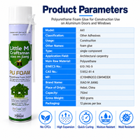 XIAO M JIANG Mastic polyuréthane écologique résistant à l'humidité A41 750ml pour l'installation de portes et fenêtres en alliage d'aluminium