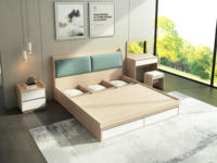 Rangement Lits surélevés Lit simple double de luxe Lit complet Cama Matrimonial Lit Queen Size King avec tiroir