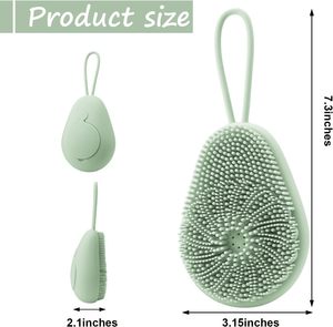 Brosse de bain unisexe en silicone haut de gamme avec logo personnalisé, brosse de bain multifonctionnelle, outil de gommage avec corde de suspension, brosse de nettoyage - Product Image 2