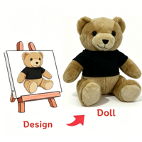 Échantillon Gratuit - Ours en Peluche Personnalisé Ultra Doux avec Logo, Rembourrage en Coton PP, Impression de Logo Personnalisable