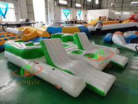Summer Outdoor Gonflable Water Floating Island Lounge Plate-forme de loisirs Dock Water Entertainment Sofa Boat