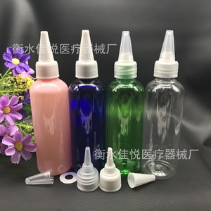 100ml oil <b>bottle</b>, 100ml plastic <b>bottle</b>, PET transparent <b>small</b>-mouth <b>bottle</b>, pointed spout <b>bottle</b>, paint <b>bottle</b> (in stock) - Product Image 4